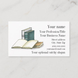 Abrir tarjeta de presentación de diseño de libros