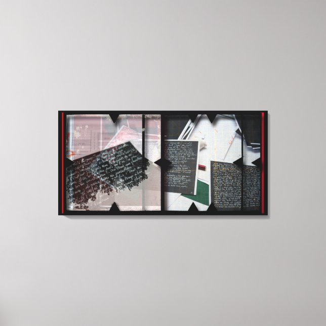 Abrir trabajo sobre el lienzo de fotomontaje rojo  (Anverso)