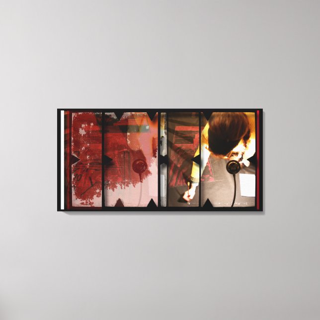 Abrir trabajo sobre fotomontaje de lienzo de Open  (Anverso)