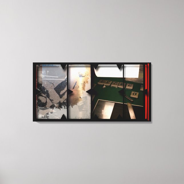 Abrir trabajo sobre fotomontaje de lienzo de Open  (Anverso)