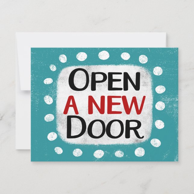 Abrir una nueva tarjeta de saludo de puerta (Anverso)