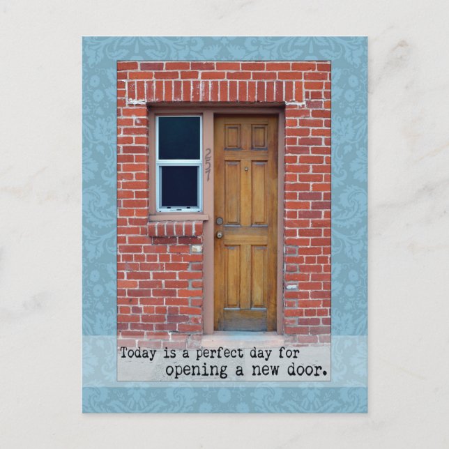 Abrir una postal de fotografía de puerta nueva (Anverso)