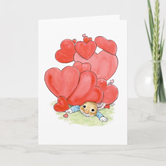 Abrumado por la tarjeta de amor (Anverso)