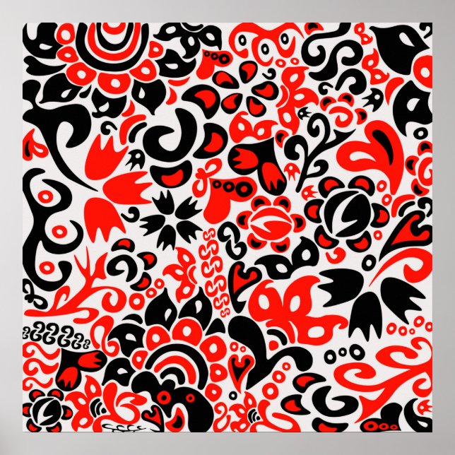 Abrupción del patrón floral del arte folklórico ét (Frente)