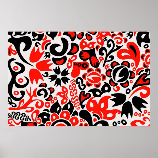 Abrupción del patrón floral del arte folklórico ét (Frente)