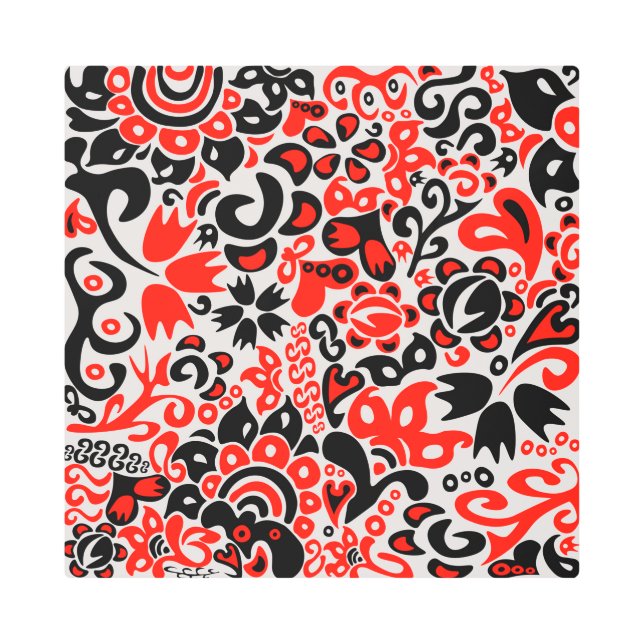 Abrupción del patrón floral del arte folklórico ét (Anverso)