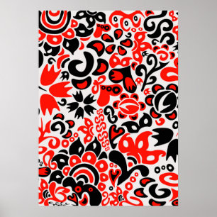 Abrupción del patrón floral del arte folklórico ét