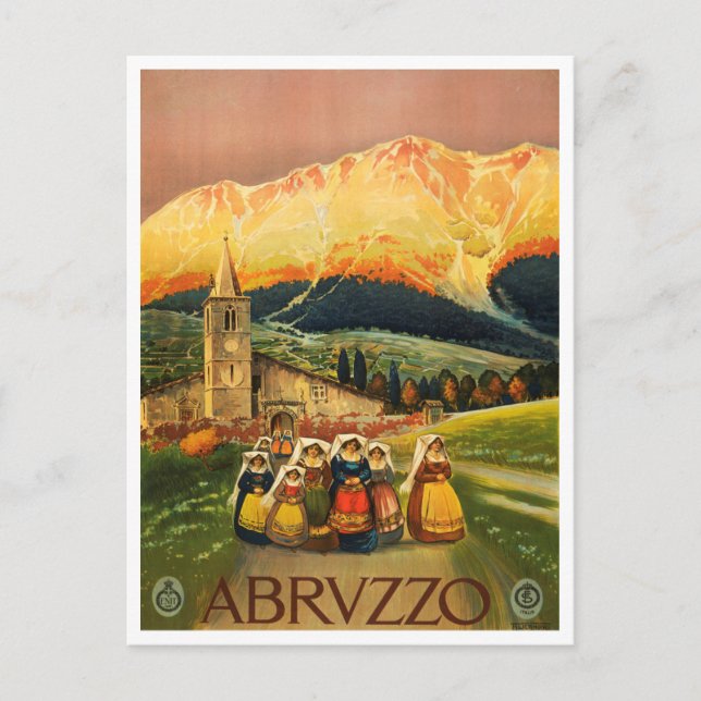 Abruzzo, Abrvzzo, tarjeta postal de viaje de itali (Anverso)