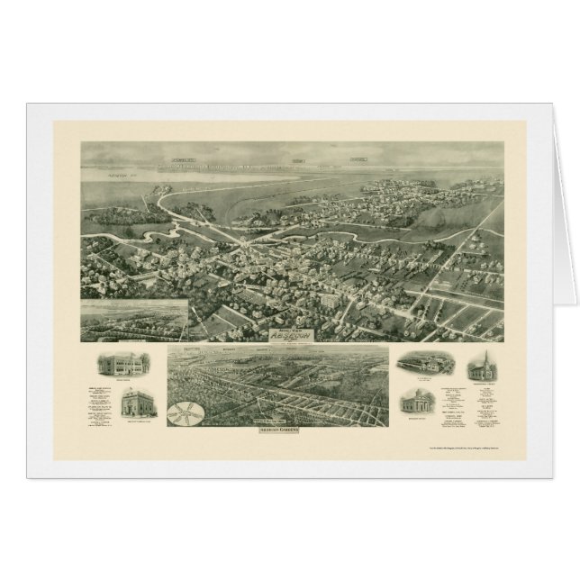 Absecon, mapa panorámico de NJ - 1924 (Anverso (Horizontal))