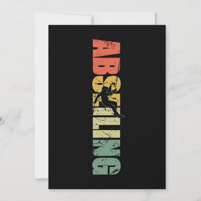 Abseiling Vintage Rappelling Mountain Climber (Anverso)