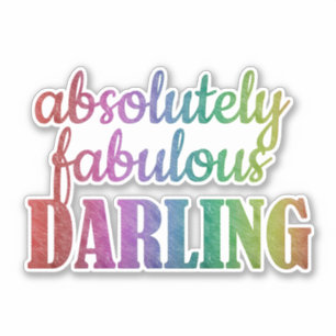 Absolutamente Fabuloso Pegatina Darling - Cita Gla