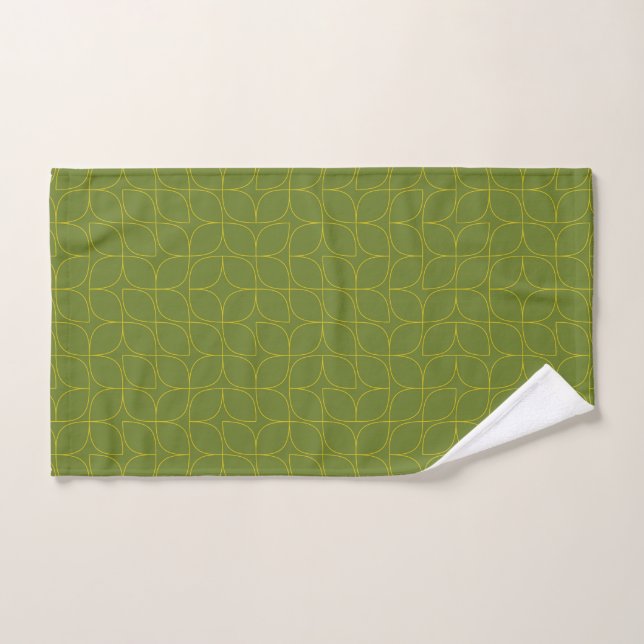 Absorción de hojas verdes, frescas, modernas y jug (Toalla de mano)
