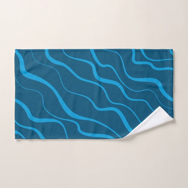 Absorción de ondas azules, simples, modernas y fre (Toalla de mano)