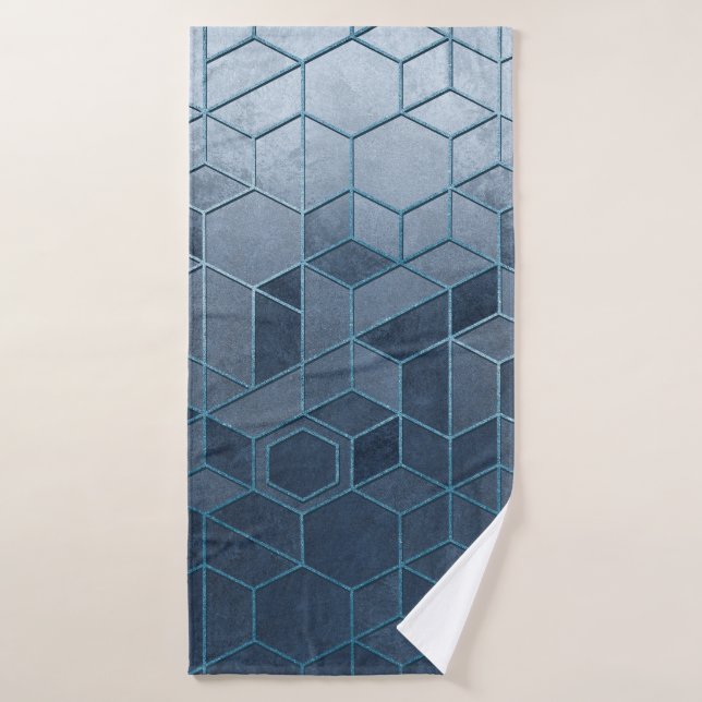 Absorción geométrica de hexagones en un relieve az (Toalla de baño)