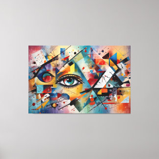 ABSTR_25-040 Resumen de la impresión de lienzo de 