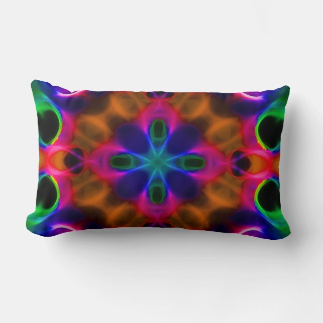 Abstracción colorida Almohada lumbar (Anverso)