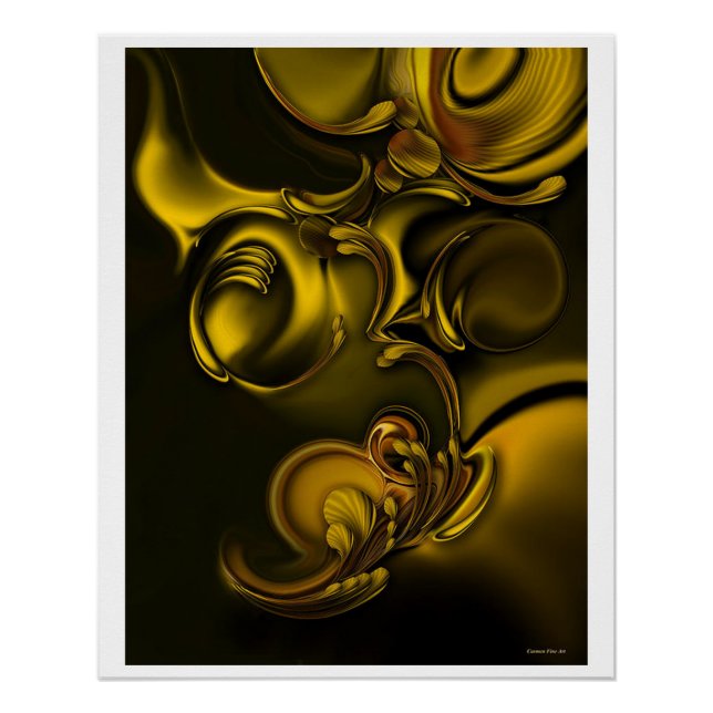 "Abstracción con meditación", Poster brillante (Anverso)