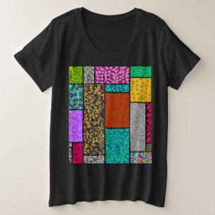 Abstracción de diseño gráfico floral Mondrian