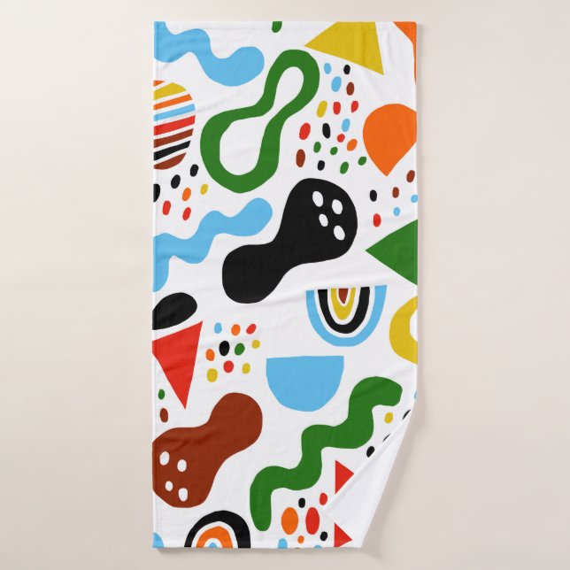 abstracción de estilo moderno con composición de  (Toalla de baño)
