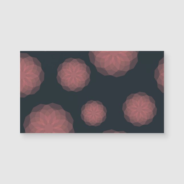 abstracción de flor rosa, geométrica, fresca y mod (Anverso)