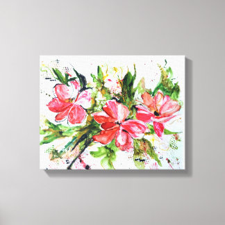 Abstracción de la impresión floral de acuarela