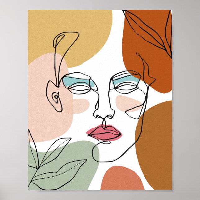Abstracción de las mujeres frente a la impresión d (Frente)