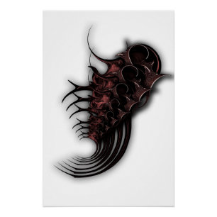 "Abstracción de los golpes de Rosa" Poster brillan