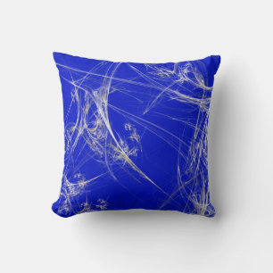 Abstracción del almohada azul y blanco fractal