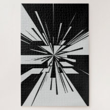 Abstracción Geométrica Monocroma | Rompecabezas