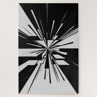 Abstracción Geométrica Monocroma | Rompecabezas