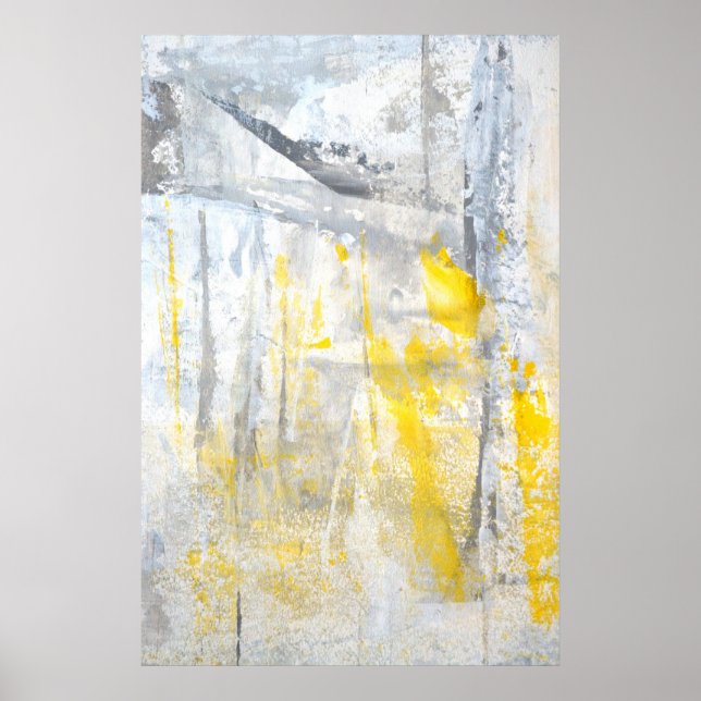 "Abstracción" Impresión de Poster de arte gris y a (Frente)