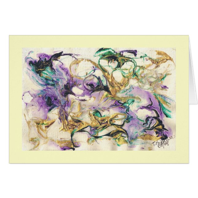 Abstracciones del pavo real (tarjeta) (Anverso (Horizontal))