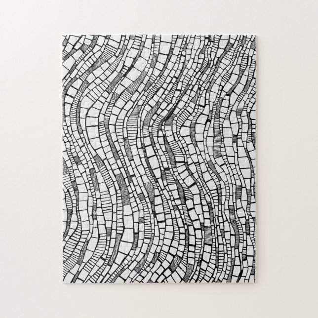 Abstract Art Geometric Shapes Difficult Puzzle (Vertical)