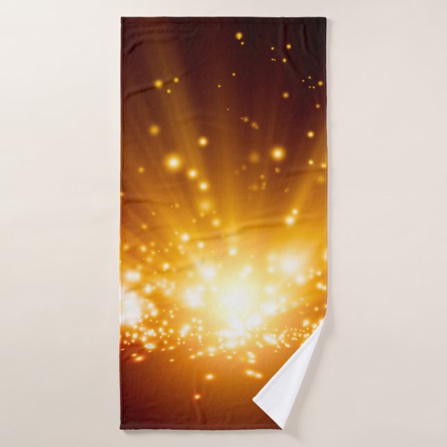 Abstract background - bright orange lightslight,ba (Toalla de baño)