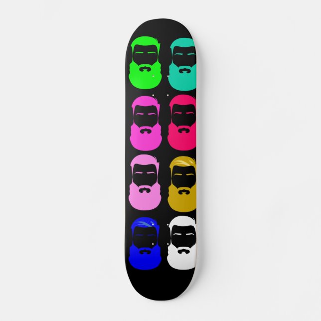 Abstract Beards Skateboard (Anverso)