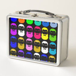 Abstract Bearts Metalizado Lunch Box