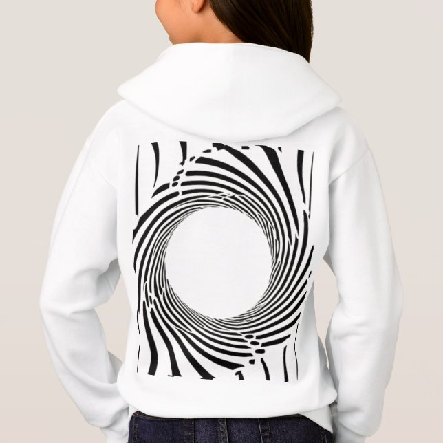 Abstract Black Hole Spiral Line Art  (Reverso)