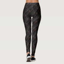 Abstract Black Leggings