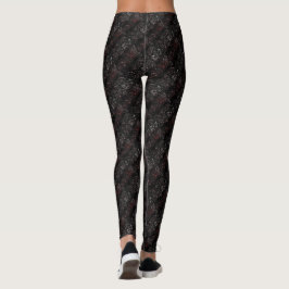 Abstract Black Leggings