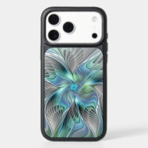 Abstract Blue Green Butterfly Fantasy Fractal Art