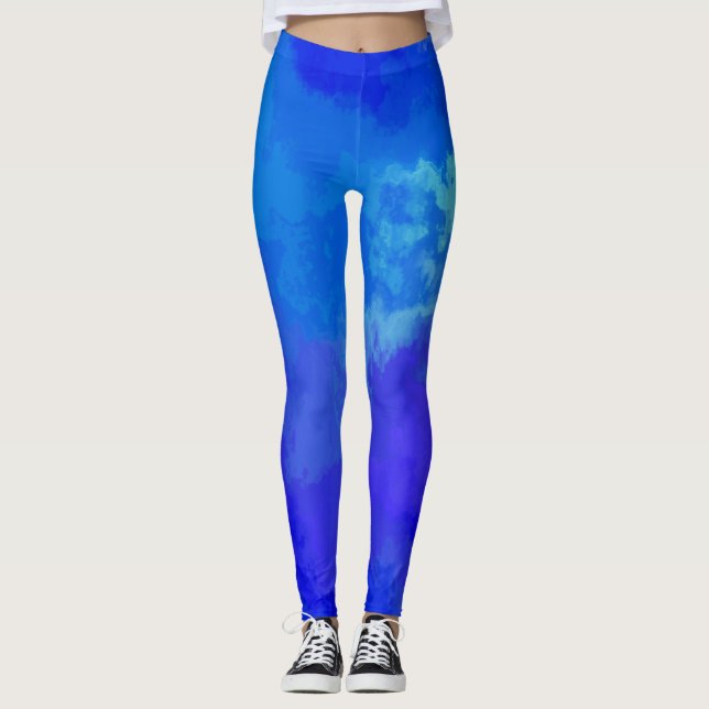 Abstract Blue Leggings (Anverso)