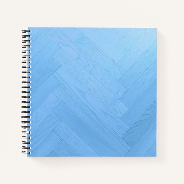 Abstract Blue Wood Floor Board | Cuaderno (Anverso)