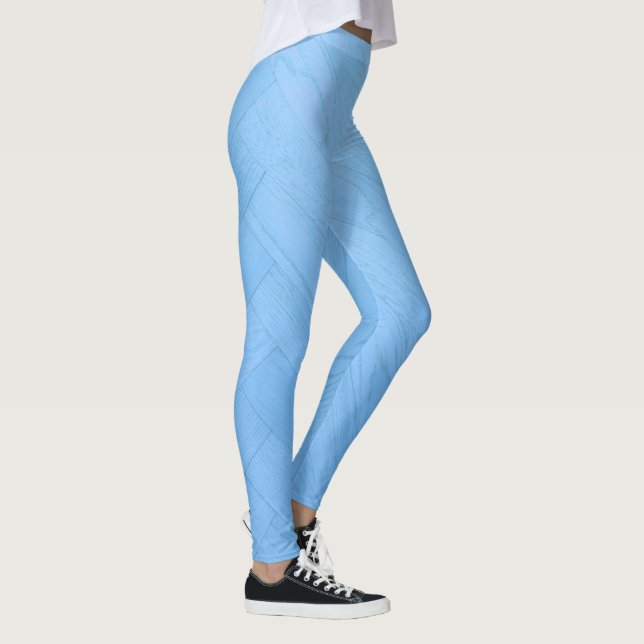 Abstract Blue Wood Floor Board | Leggings (Derecha)