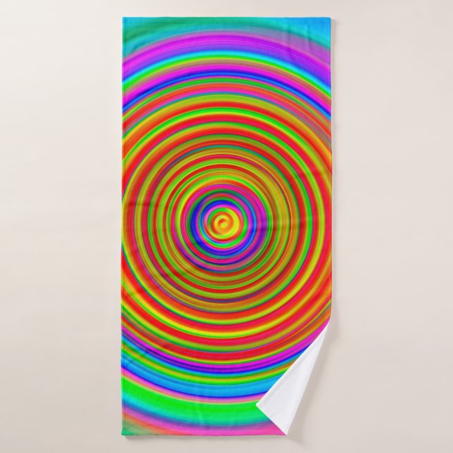 abstract blurred background, vintage geometric tex (Toalla de baño)