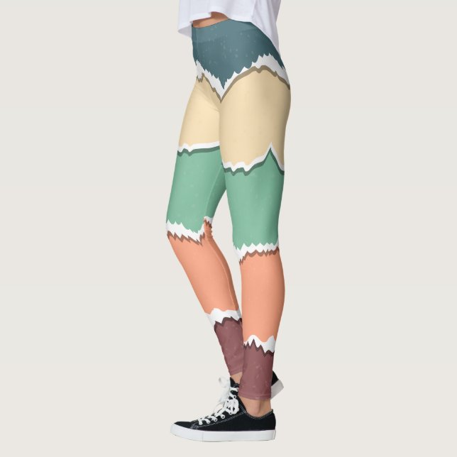 Abstract Color Blocks Leggings (Izquierda)