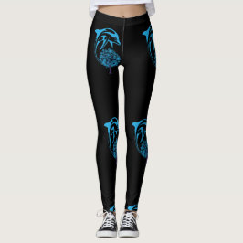 Abstract Dolphin Leggings