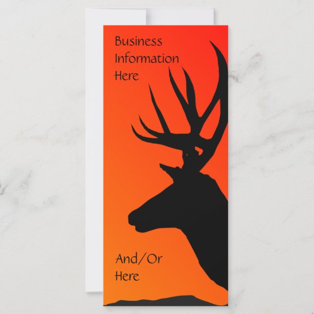 Abstract Elk Head Bookmark Rack Card (Anverso)