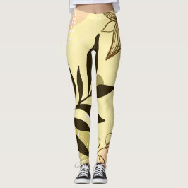 Abstract Floral Leggings - Confortable y único