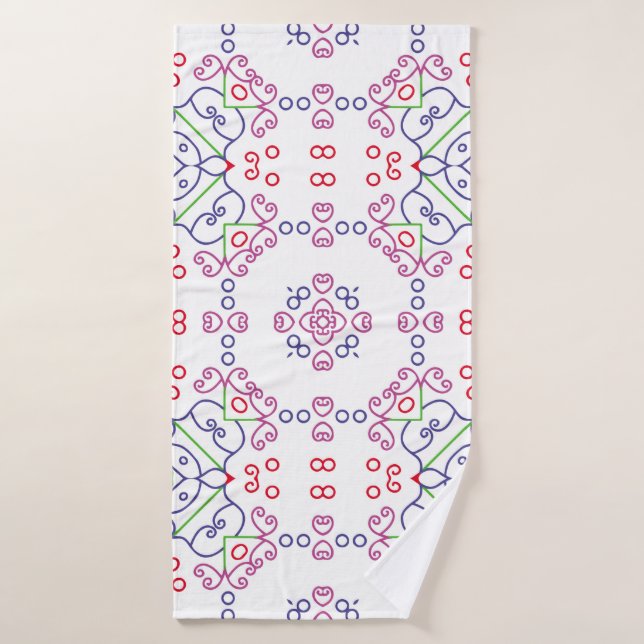 Abstract floral pattern designabstract, art, home  (Toalla de baño)