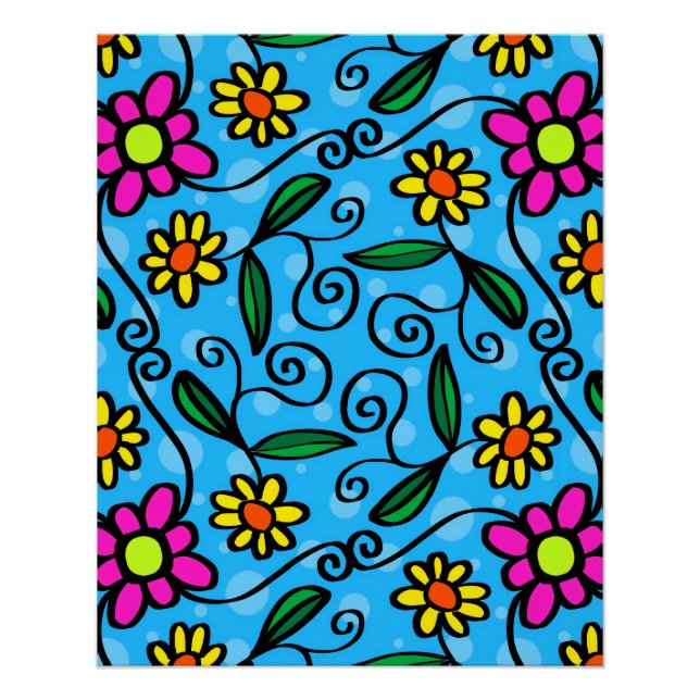 Abstract Floral Poster (Anverso)